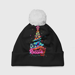 Шапка c помпоном Christmas tree gifts