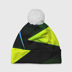 Шапка с помпоном Geometric shapes, цвет: 3D-белый