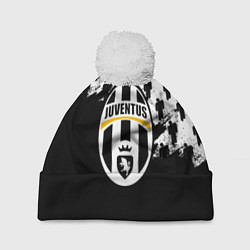 Шапка c помпоном Juventus logo краски
