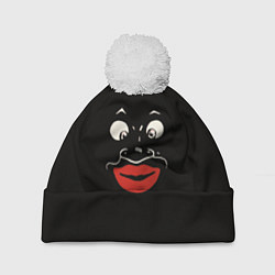 Шапка c помпоном Black face