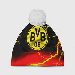 Шапка с помпоном Borussia шторм молнии, цвет: 3D-белый