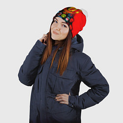 Шапка с помпоном Манчестер Юнайтед логотипы команд, цвет: 3D-белый — фото 2