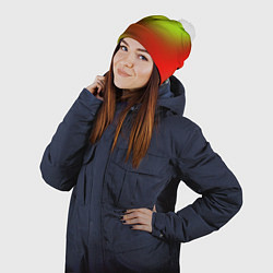 Шапка с помпоном Color multicolored gradient, цвет: 3D-белый — фото 2