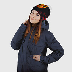 Шапка с помпоном Манчестер Юнайтед самураи, цвет: 3D-белый — фото 2