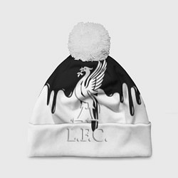 Шапка с помпоном Ливерпуль разводы красок, цвет: 3D-белый