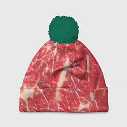 Шапка с помпоном Мясо, цвет: 3D-зеленый