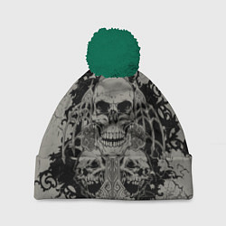 Шапка c помпоном Skulls
