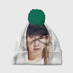 Шапка с помпоном Jeon Jung Kook, цвет: 3D-зеленый