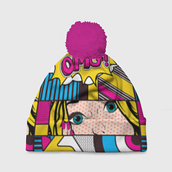 Шапка c помпоном POP ART