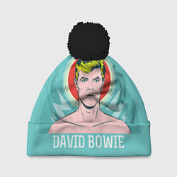 Шапка c помпоном David Bowie: pop-art