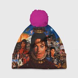 Шапка с помпоном Michael Jackson: Pop King, цвет: 3D-малиновый