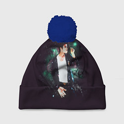 Шапка с помпоном Michael Jackson, цвет: 3D-тёмно-синий