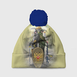 Шапка с помпоном Имперская русь, цвет: 3D-тёмно-синий