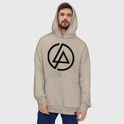 Толстовка-худи оверсайз Linkin Park: Sybmol, цвет: миндальный — фото 2