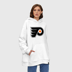 Толстовка-худи оверсайз Philadelphia Flyers, цвет: белый — фото 2
