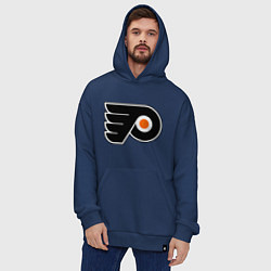 Толстовка-худи оверсайз Philadelphia Flyers, цвет: тёмно-синий — фото 2