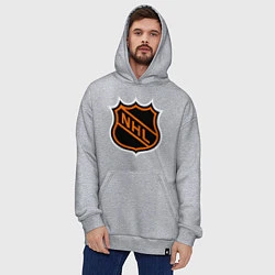 Толстовка-худи оверсайз NHL, цвет: меланж — фото 2