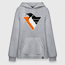 Толстовка-худи оверсайз Pittsburgh Penguins, цвет: меланж