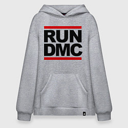 Толстовка-худи оверсайз Run DMC, цвет: меланж