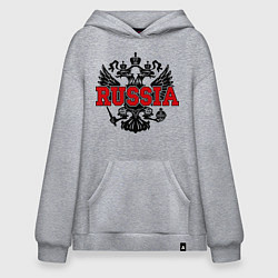 Толстовка-худи оверсайз Russia Coat, цвет: меланж
