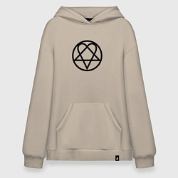 Толстовка-худи оверсайз HIM Symbol, цвет: миндальный
