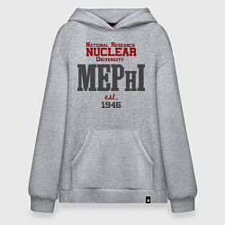 Толстовка-худи оверсайз MEPHI, цвет: меланж
