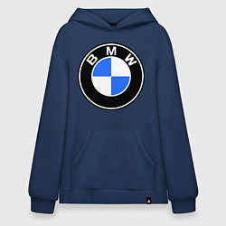 Толстовка-худи оверсайз Logo BMW, цвет: тёмно-синий