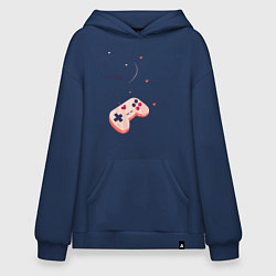 Толстовка-худи оверсайз Perfect Team: Player 1, цвет: тёмно-синий