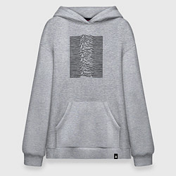 Толстовка-худи оверсайз Unknown Pleasures, цвет: меланж