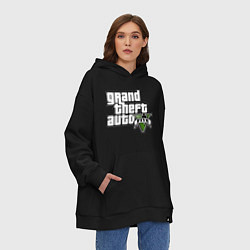 Толстовка-худи оверсайз GTA Five, цвет: черный — фото 2