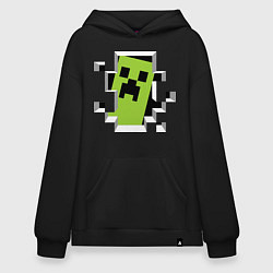 Толстовка-худи оверсайз Crash Minecraft, цвет: черный