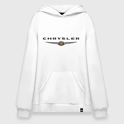 Толстовка-худи оверсайз Chrysler logo, цвет: белый