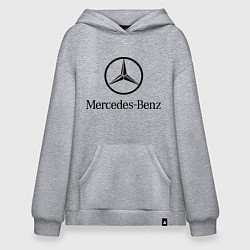Толстовка-худи оверсайз Logo Mercedes-Benz, цвет: меланж