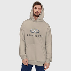 Толстовка-худи оверсайз Logo Infiniti, цвет: миндальный — фото 2