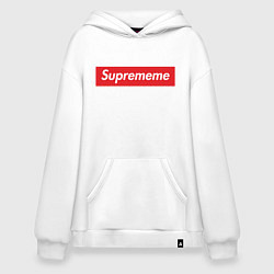 Толстовка-худи оверсайз Suprememe, цвет: белый