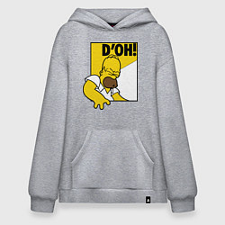 Толстовка-худи оверсайз Homer D'OH!, цвет: меланж