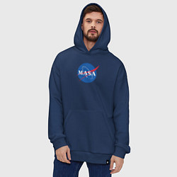 Толстовка-худи оверсайз NASA: Masa, цвет: тёмно-синий — фото 2