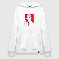 Толстовка-худи оверсайз Diane Call, цвет: белый