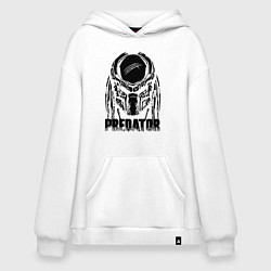 Толстовка-худи оверсайз Predator Mask, цвет: белый