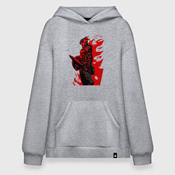 Толстовка-худи оверсайз Убийца гоблинов, цвет: меланж