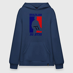 Толстовка-худи оверсайз Brazilian Jiu jitsu, цвет: тёмно-синий