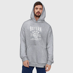 Толстовка-худи оверсайз Bayern Munchen 1900, цвет: меланж — фото 2