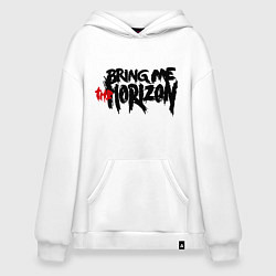 Толстовка-худи оверсайз Bring me the horizon, цвет: белый