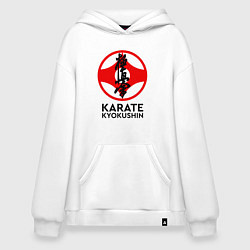 Толстовка-худи оверсайз Karate Kyokushin, цвет: белый