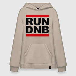 Толстовка-худи оверсайз RUN DNB, цвет: миндальный