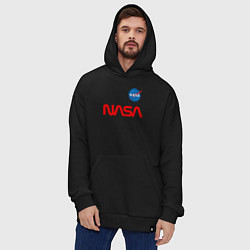 Толстовка-худи оверсайз Nasa mania, цвет: черный — фото 2