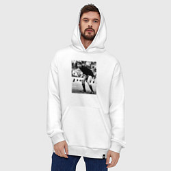 Толстовка-худи оверсайз Лев Яшин, цвет: белый — фото 2