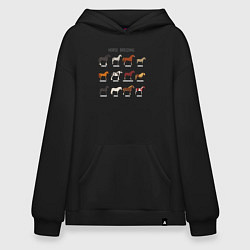 Толстовка-худи оверсайз HORSE BREEDING, цвет: черный