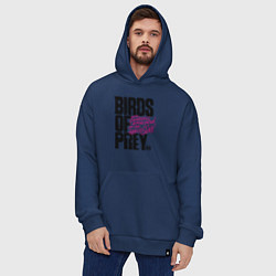 Толстовка-худи оверсайз Birds of Prey logo, цвет: тёмно-синий — фото 2