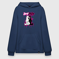 Толстовка-худи оверсайз MONOKUMA, цвет: тёмно-синий